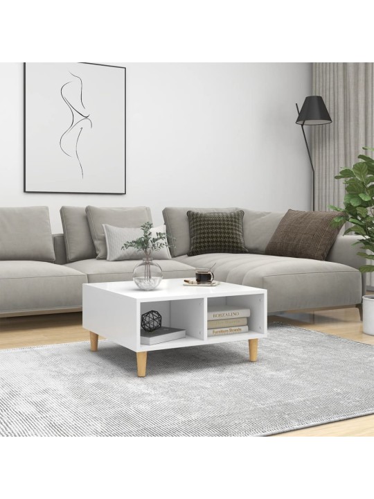 Konferenční stolek bílý 60 x 60 x 30 cm dřevotříska