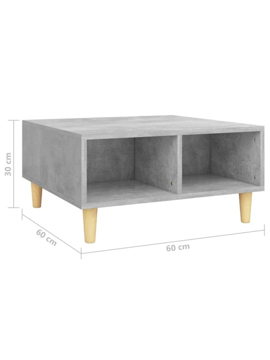 Konferenční stolek betonově šedý 60x60x30 cm kompozitní dřevo