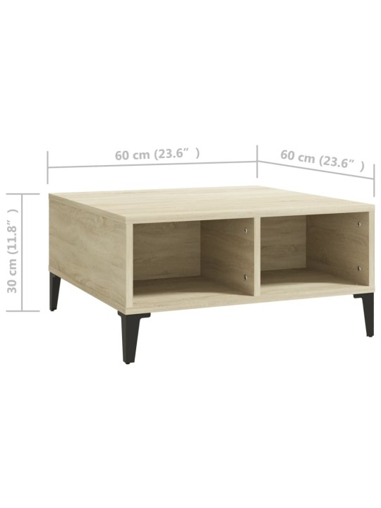 Konferenční stolek dub sonoma 60 x 60 x 30 cm kompozitní dřevo