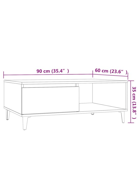 Konferenční stolek dub sonoma 90 x 60 x 35 cm kompozitní dřevo