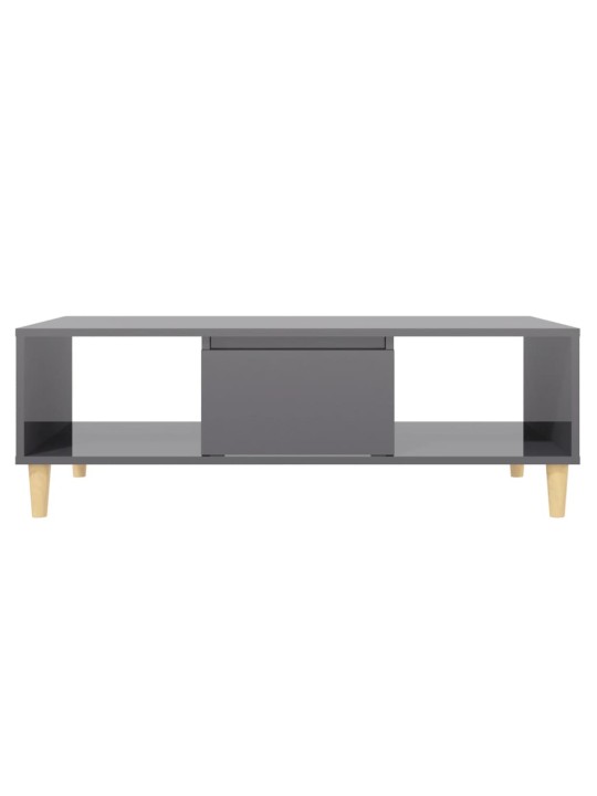 Konferenční stolek šedý lesklý 103,5x60x35 cm kompozitní dřevo