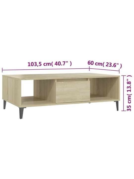 Konferenční stolek dub sonoma 103,5x60x35 cm kompozitní dřevo