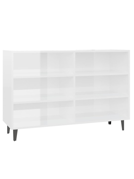 Příborník bílý s vysokým leskem 103,5x35x70 cm kompozitní dřevo