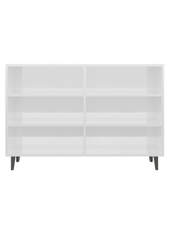 Příborník bílý s vysokým leskem 103,5x35x70 cm kompozitní dřevo