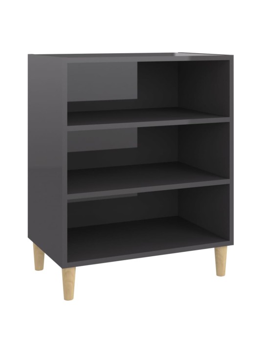 Příborník šedý s vysokým leskem 57x35x70 cm kompozitní dřevo