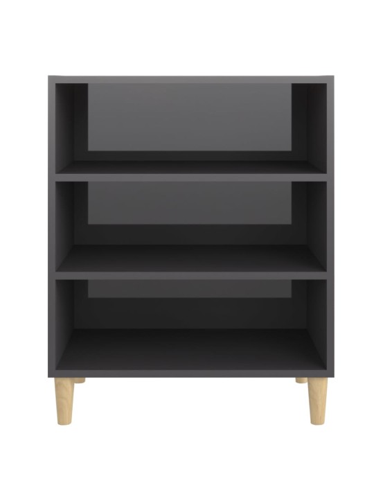 Příborník šedý s vysokým leskem 57x35x70 cm kompozitní dřevo