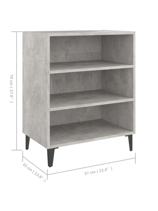 Příborník betonově šedý 57 x 35 x 70 cm kompozitní dřevo