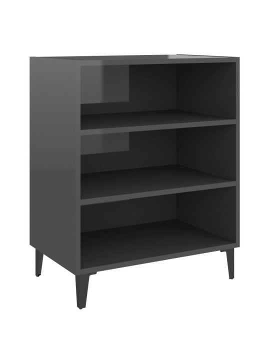 Příborník šedý s vysokým leskem 57x35x70 cm kompozitní dřevo