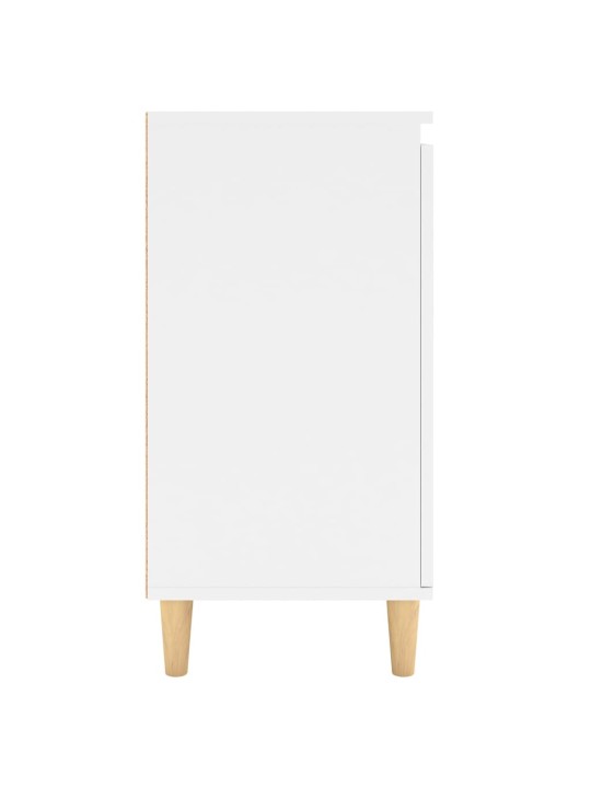 Příborník s dřevěnými nohami bílý 60x35x70 cm kompozitní dřevo