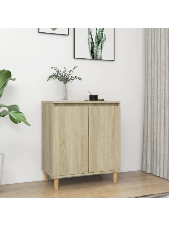 Příborník s dřevěnými nohami sonoma 60x35x70cm kompozitní dřevo