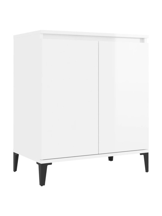 Příborník bílý s vysokým leskem 60x35x70 cm kompozitní dřevo