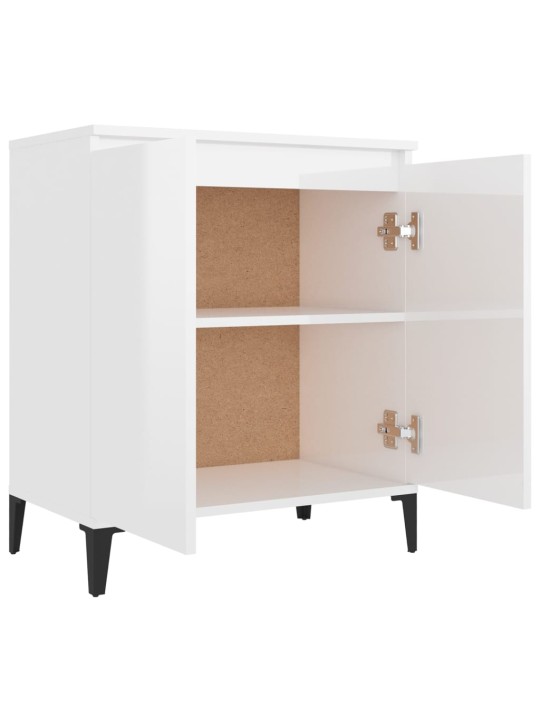 Příborník bílý s vysokým leskem 60x35x70 cm kompozitní dřevo