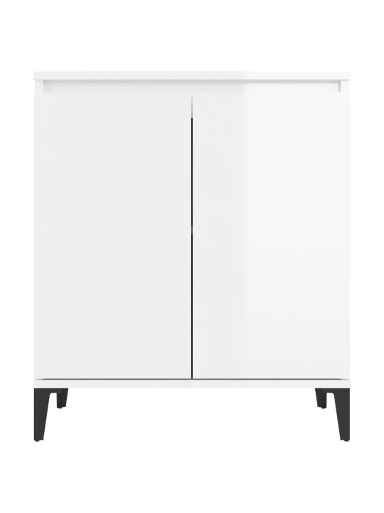 Příborník bílý s vysokým leskem 60x35x70 cm kompozitní dřevo