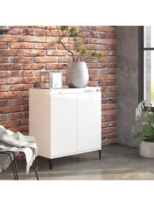 Příborník bílý s vysokým leskem 60x35x70 cm kompozitní dřevo
