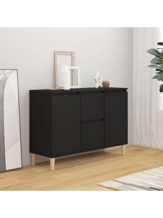 Příborník černý 101 x 35 x 70 cm kompozitní dřevo