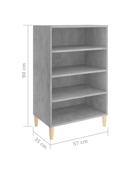 Příborník betonově šedý 57 x 35 x 90 cm kompozitní dřevo