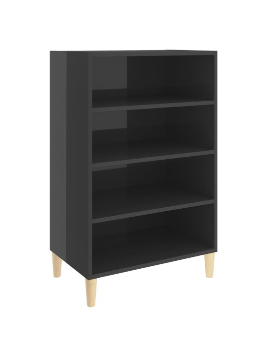 Příborník šedý s vysokým leskem 57x35x90 cm kompozitní dřevo