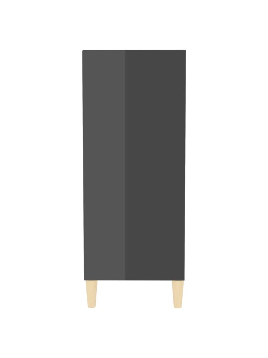 Příborník šedý s vysokým leskem 57x35x90 cm kompozitní dřevo