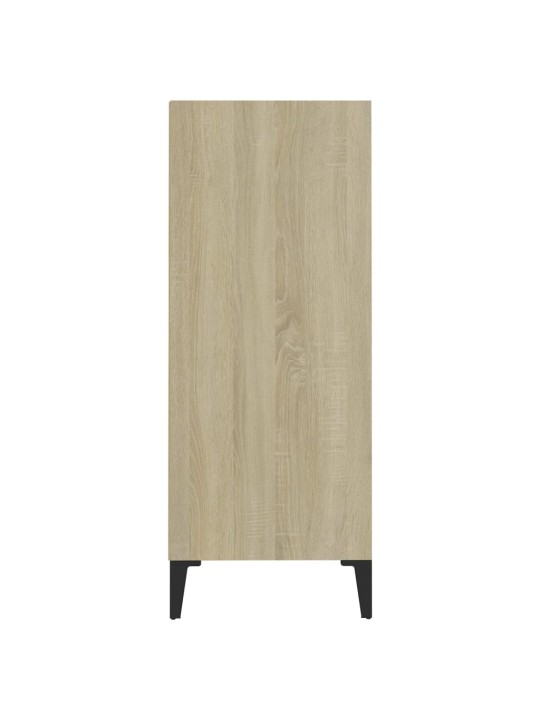 Příborník bílý a dub sonoma 57 x 35 x 90 cm kompozitní dřevo