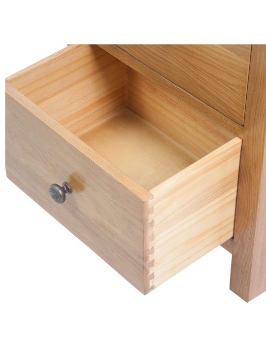 Vysoká komoda se zásuvkami 45x32x110 cm masivní dubové dřevo