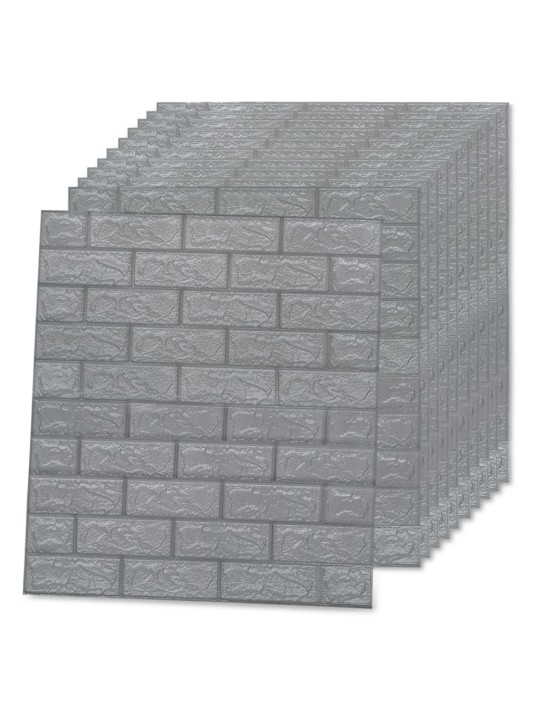 3D tapeta cihly samolepící 10 ks antracitová