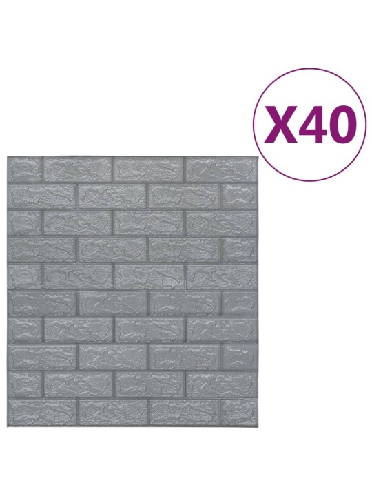 3D tapeta cihly samolepící 40 ks antracitová