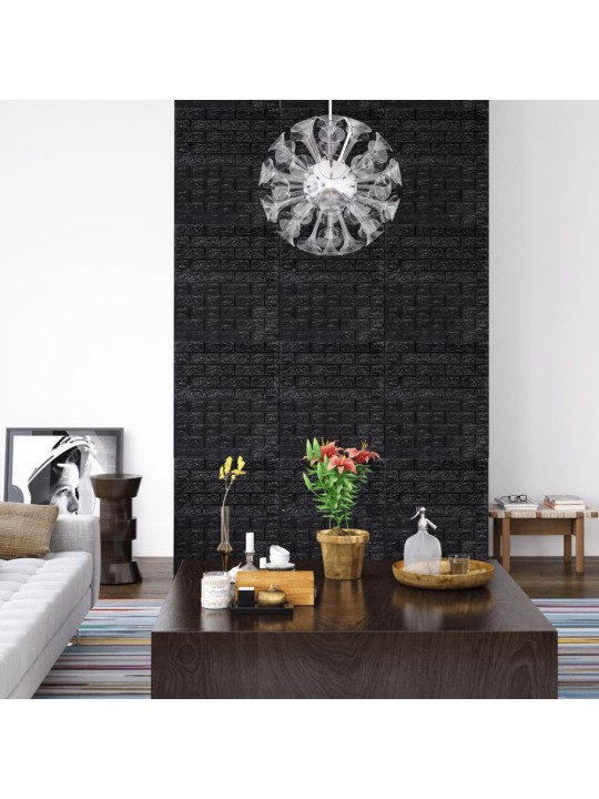 3D tapeta cihly samolepící 20 ks černá
