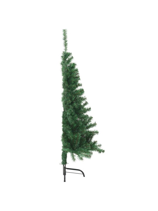 Umělý poloviční vánoční stromek se stojanem zelený 120 cm PVC