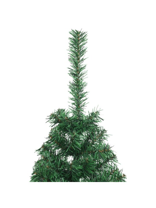Umělý poloviční vánoční stromek se stojanem zelený 120 cm PVC