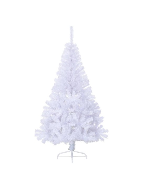 Umělý poloviční vánoční stromek se stojanem bílý 150 cm PVC