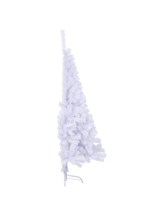 Umělý poloviční vánoční stromek se stojanem bílý 150 cm PVC