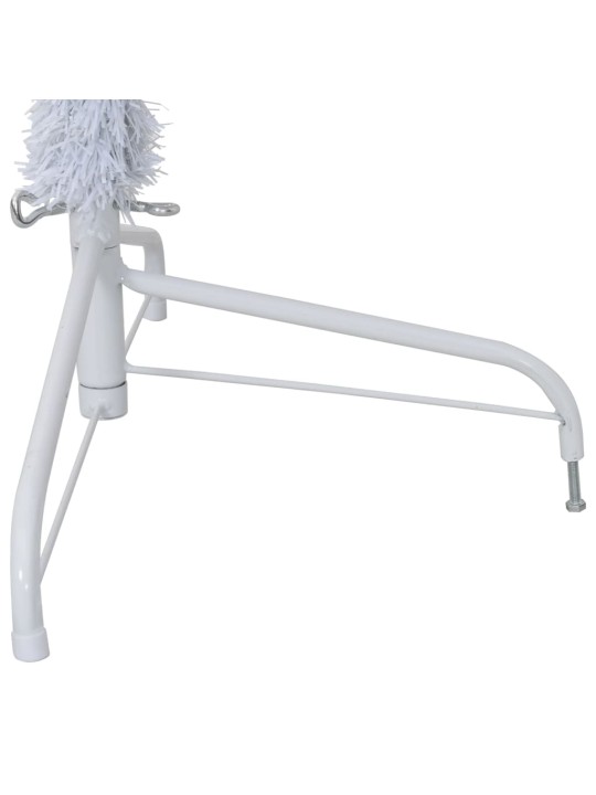 Umělý poloviční vánoční stromek se stojanem bílý 210 cm PVC