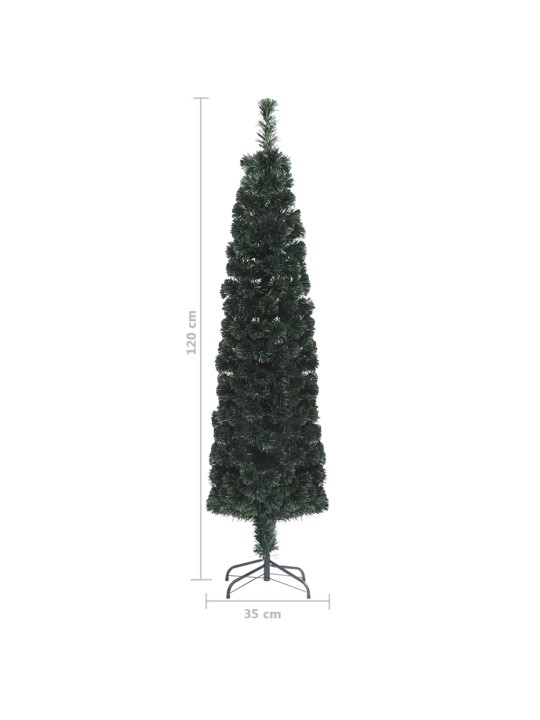 Umělý úzký vánoční stromek se stojanem 120 cm optické vlákno