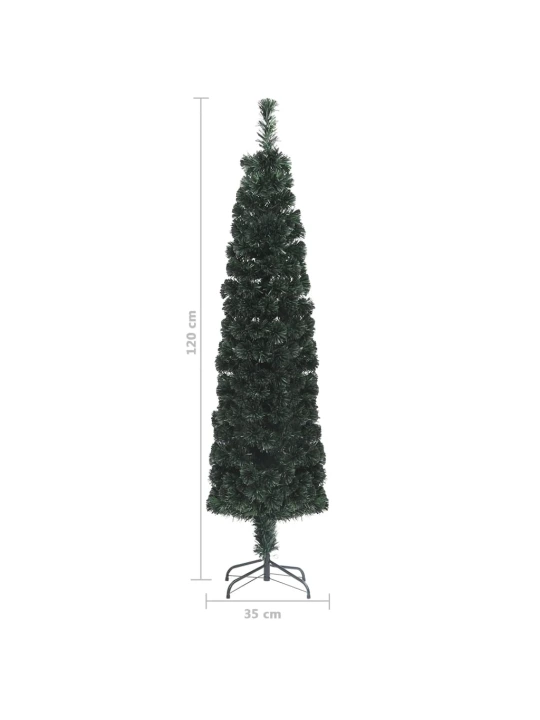 Umělý úzký vánoční stromek se stojanem 120 cm optické vlákno