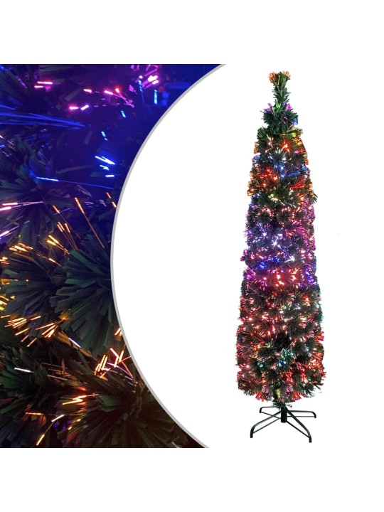 Umělý úzký vánoční stromek se stojanem 240 cm optické vlákno