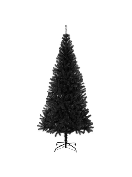 Umělý vánoční stromek se stojanem černý 240 cm PVC
