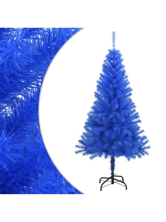Umělý vánoční stromek se stojanem modrý 120 cm PVC