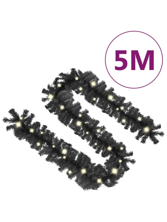 Vánoční girlanda s LED světýlky 5 m černá
