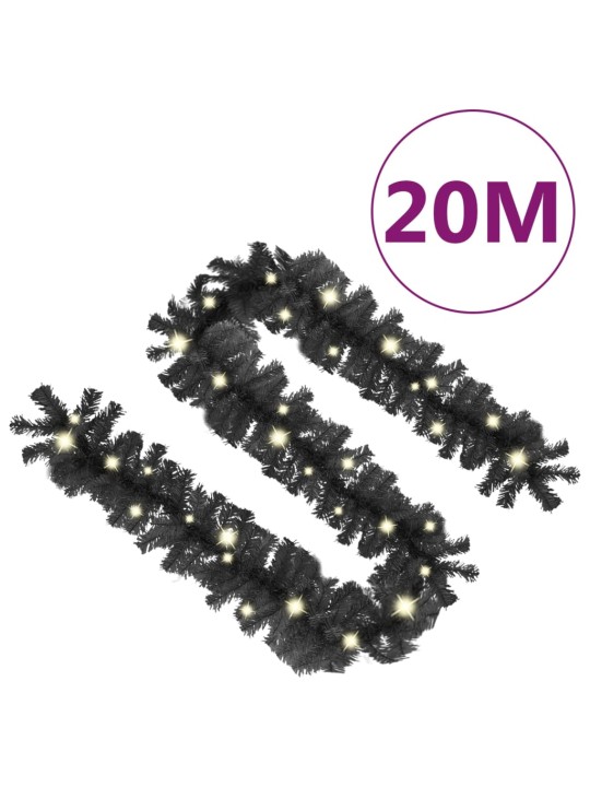 Vánoční girlanda s LED světýlky 20 m černá