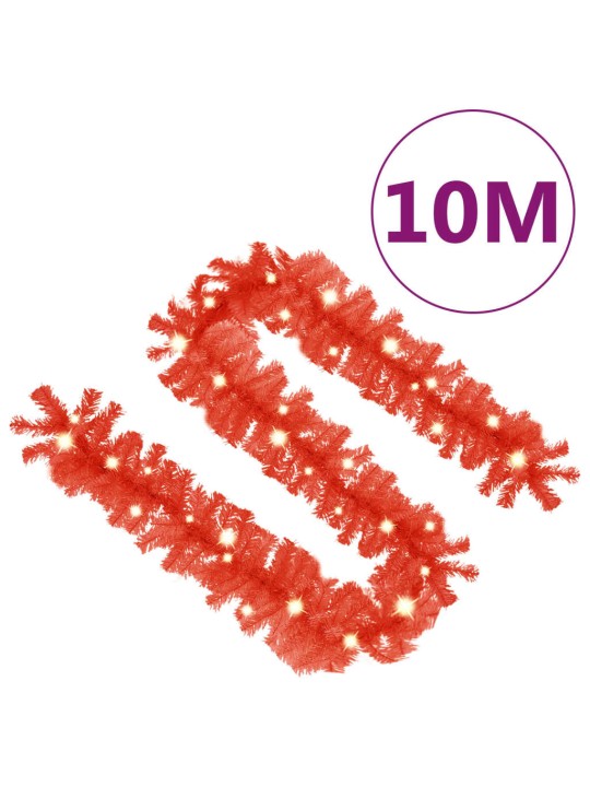Vánoční girlanda s LED světýlky 10 m červená