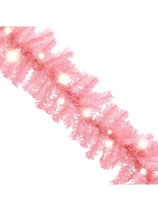 Vánoční girlanda s LED světýlky 20 m růžová