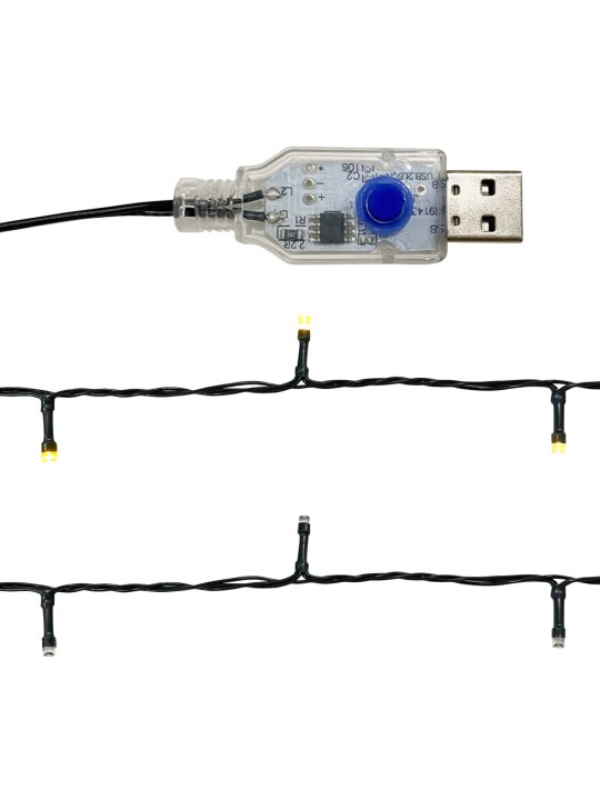 Vánoční girlanda s LED světýlky 20 m růžová