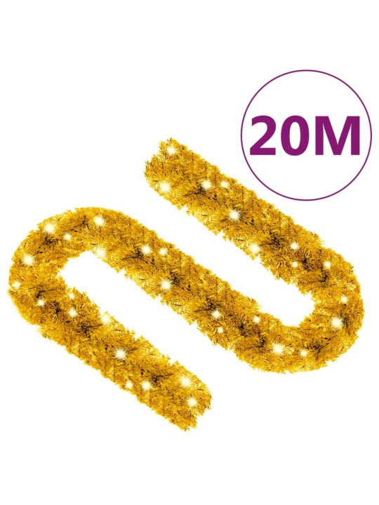 Vánoční girlanda s LED světýlky 20 m zlatá