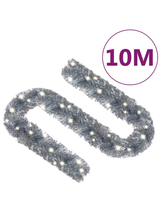 Vánoční girlanda s LED světýlky 10 m stříbrná