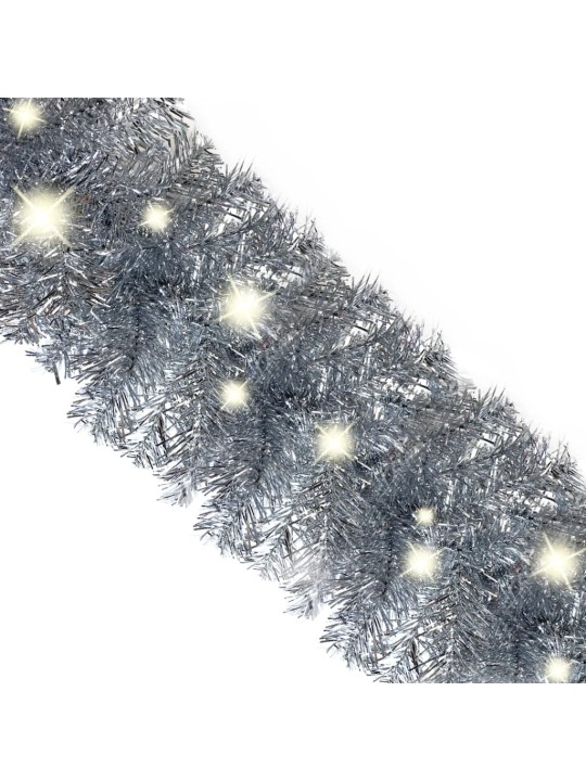 Vánoční girlanda s LED světýlky 20 m stříbrná