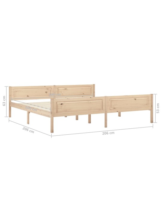 Rám postele masivní borové dřevo 200 x 200 cm
