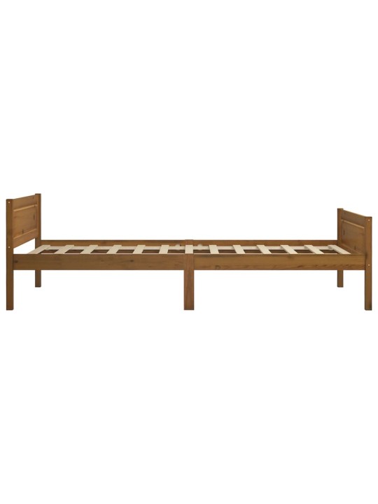 Rám postele masivní borové dřevo medově hnědý 90 x 200 cm