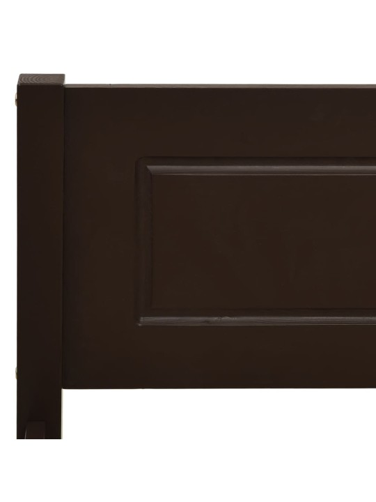 Rám postele masivní borové dřevo tmavě hnědý 120 x 200 cm
