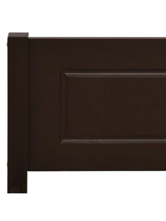 Rám postele masivní borové dřevo tmavě hnědý 140 x 200 cm