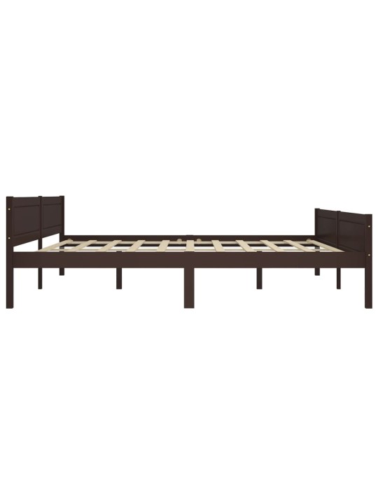 Rám postele masivní borové dřevo tmavě hnědý 200 x 200 cm